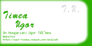 timea ugor business card